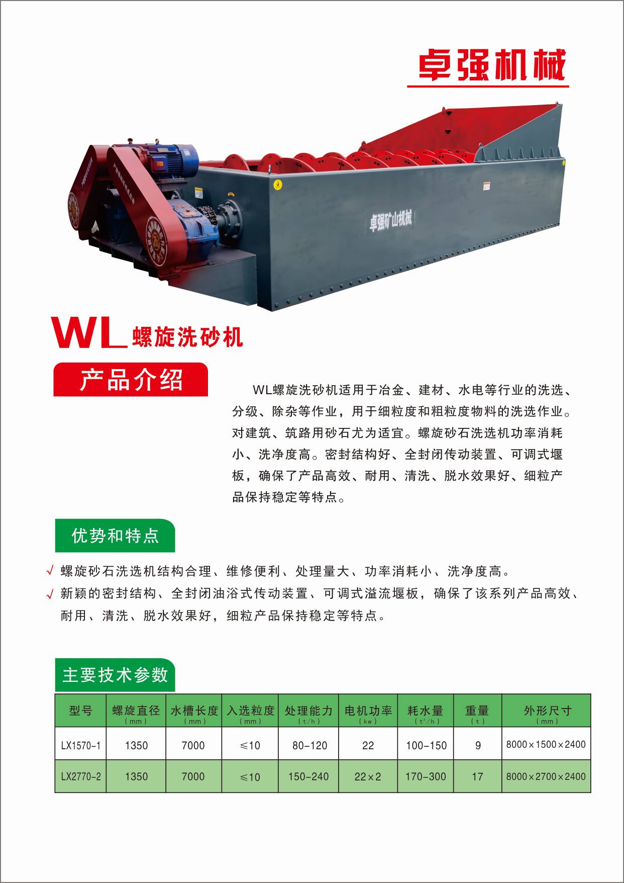 螺旋洗沙機